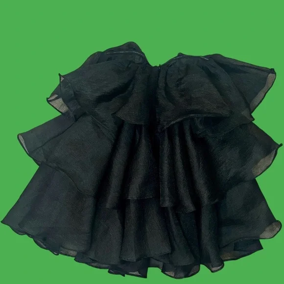 NWT Altar’d State ‘Sadie’ Black Strapless Tiered Ruffle Dress Size XS - Picture 11 of 12